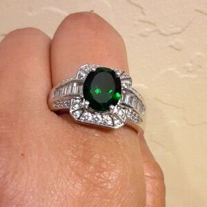 925 Chrome Diopside Ring